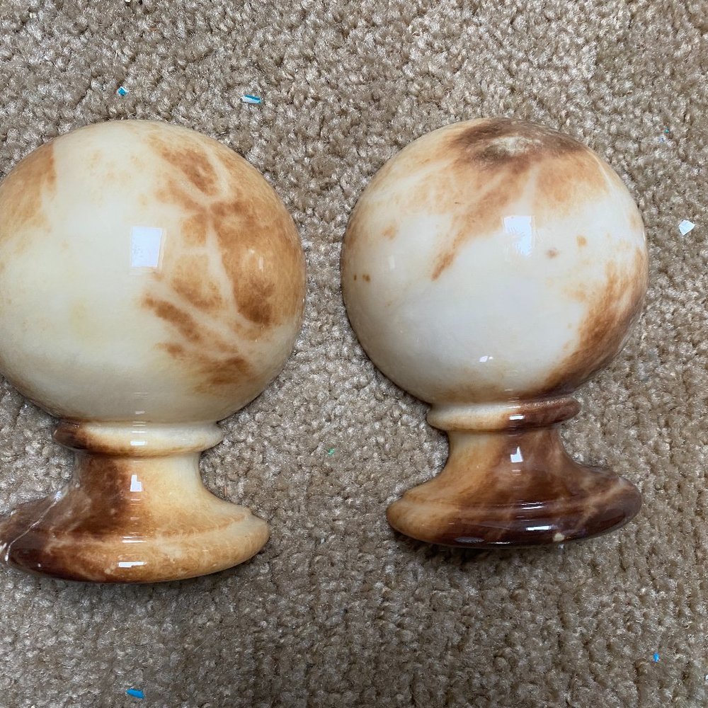 Vintage Alabaster Book-Ends by Ducceschi